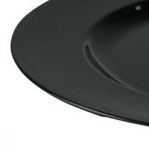 Artikel Dekoteller Kunststoff Schwarz Ø28cm Flach Glänzend
