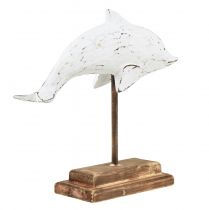 Artikel Delphin Deko Albasia Maritime Holzdeko Weiß 28×6,5×26cm
