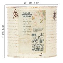 Artikel Dose Übertopf Metall Creme Shabby Chic Ø11cm H10,5cm