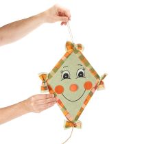 Artikel Deko-Drachen mit Gesicht aus Papier, 40 cm, bunt, Set mit 2 Stück, für Innenbereich