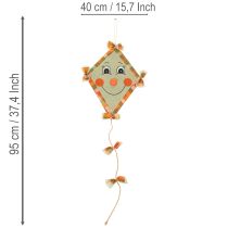 Artikel Deko-Drachen mit Gesicht aus Papier, 40 cm, bunt, Set mit 2 Stück, für Innenbereich
