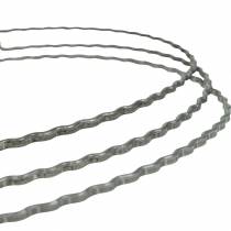 Artikel Drahtherz Kranzreif aus gewelltem Flachdraht 30cm silbergrau 10 Stück