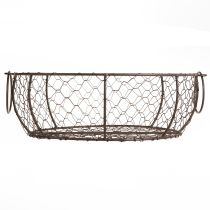 Artikel Drahtkorb Schale mit Henkel Braun Ø35/30/25cm Set 3St