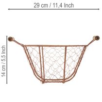 Artikel Drahtkorb Rund Metall Ø22cm Rostoptik mit Holzgriffen