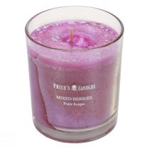 Duftkerze im Glas Sommer Duft Beeren Mix Lila H8cm