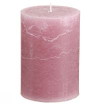 Artikel Durchgefärbt Stumpen Kerzen Rosa Altrosa 70x100mm 4 St