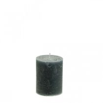 Artikel Durchgefärbte Kerzen Anthrazit Stumpenkerzen 70×100mm 4 St