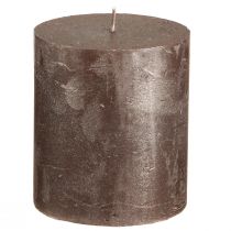 Artikel Durchgefärbte Kerzen Braun Kupfer Metallic 70×80mm 4 St