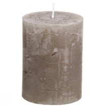 Artikel Durchgefärbte Kerzen Braun Stumpenkerzen 60×80mm 4 St