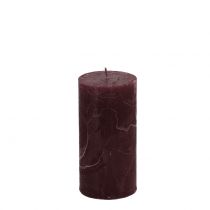 Artikel Durchgefärbte Kerzen Burgund 50x100mm 4St