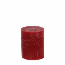 Artikel Durchgefärbte Kerzen Dunkelrot 70x80mm 4 St