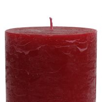 Artikel Durchgefärbte Kerzen Dunkelrot 85x120mm 2 St
