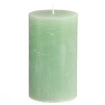Artikel Durchgefärbte Kerzen Grün Jade Stumpenkerzen 70×120mm 4St