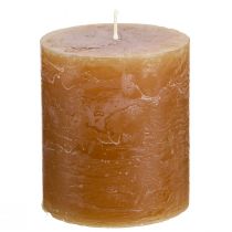 Artikel Durchgefärbte Kerzen Karamell Stumpenkerzen 70×80mm 4 St