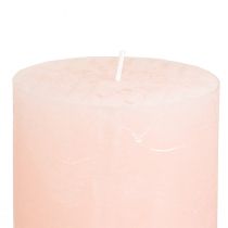 Artikel Durchgefärbte rosa Stumpenkerzen 70×80 mm im 4er-Set