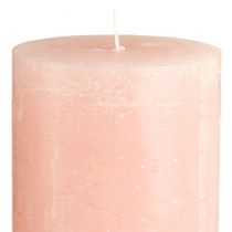 Artikel Rosa Stumpenkerzen aus Wachs 85×150 mm durchgefärbt für Wohnraumdekoration 2er-Set
