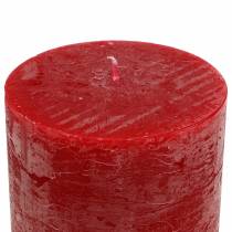 Durchgefärbte Kerzen Rot 70x100mm 4St