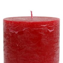 Artikel Durchgefärbte Kerzen Rot 85x150mm 2St