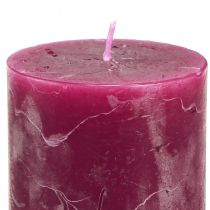 Artikel Stumpenkerzen Set aus Wachs, Rosa und Berry Töne, 70x100mm für Dekoration und Tischgestaltung