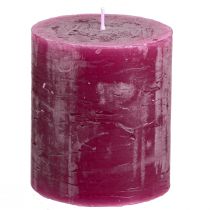 Artikel Durchgefärbte Kerzen Berry Stumpenkerzen Lila 70×80mm 4 St
