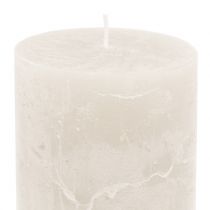 Artikel Durchgefärbte Kerzen Weiß 60x100mm 4St