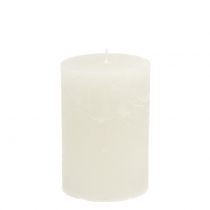 Artikel Durchgefärbte Kerzen Weiß 85x120mm 2St