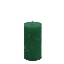 Artikel Durchgefärbte Kerzen Dunkelgrün 50x100mm 4 St