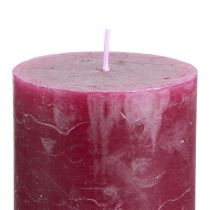 Artikel Durchgefärbte Stumpenkerzen Berry 70x100mm 4er-Set für Wohn- und Tischdekoration