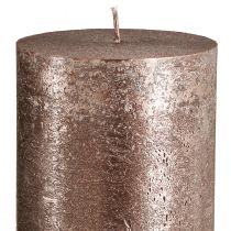 Artikel Durchgefärbte Stumpenkerzen Kupfer 85x200mm 2er Set für Wohn- und Tischdekoration