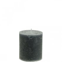 Artikel Durchgefärbte Kerzen Anthrazit Stumpenkerzen 70×80mm 4 St