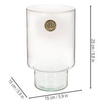 Artikel Glasvase Zylinder 25 cm aus Transparentem Glas für Innenbereich