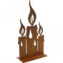 Edelrost Deko Aufsteller Kerzen Weihnachtsdeko H20cm
