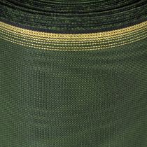 Artikel Kranzband Dunkelgrün Moiré Taftband 125mm mit Gold-Perlkante für Dekorationen und Kränze