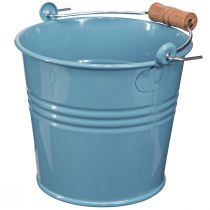 Artikel Blaue Metalleimer mit Holzgriff 16 cm 2 Stück