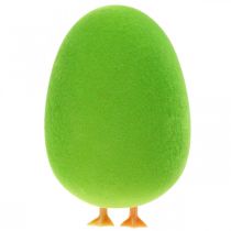 Artikel Grünes Osterei mit Hühnerfüßen aus Kunststoff, Ø 8,5 cm, H 13 cm, 4 Stück