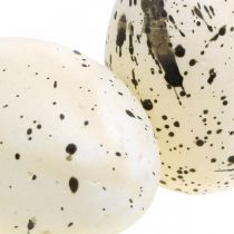 Deko Ei mit Feder Künstliche Ostereier Osterdeko H6cm 6St