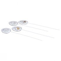 Blumenstecker Metall Deko Ostereier am Stab 5×7cm 8St