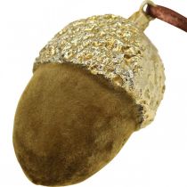 Artikel Eicheln aus Polyresin zum Hängen, Ø 4 cm x H 6,5 cm, Braun/Golden, 6 Stück