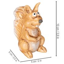 Artikel Eichhörnchen Figur sitzend aus Keramik 10 cm Braun für Herbstdekoration