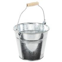 Artikel Eimer aus Zink Ø14cm H12cm Set mit 6 Stück glänzend