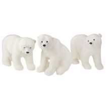 Artikel Eisbär Deko Figuren stehend und sitzend Weiß 16/20cm 3St