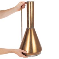Artikel Metall Bodenvase Kupferfarben Trichterform Ø27cm H58cm für Innenbereich