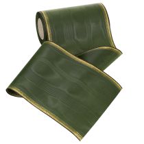 Artikel Kranzband Moiré 175mm Dunkelgrün mit Goldkante und Taftbindung