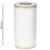 Artikel Elegantes Kranzband Moiré 200mm Weiß mit Perlkante in Gold und Spezialappretur, 25m - Perfekt für Deko & Festlichkeiten