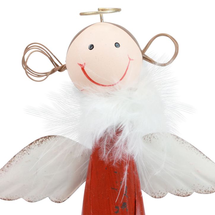 Artikel Engel Deko Metall Tischdeko Weihnachten Figur Rot 10,5×4,5×20cm