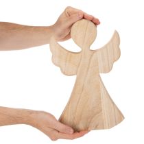 Artikel Holzengel Dekofigur aus Naturholz 30 cm für Innenbereich