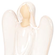 Artikel Engel-Figur aus Keramik, Cremeweiß, mit Herz, Höhe 23 cm