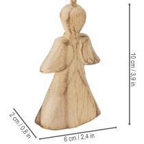 Artikel Holzengel zum Aufhängen für Weihnachtsbaum 10 cm 12er Set