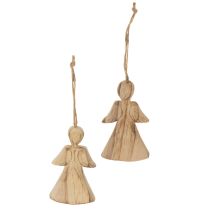 Artikel Holzengel zum Aufhängen für Weihnachtsbaum 10 cm 12er Set