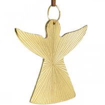 Deko-Engel, Metallanhänger, Weihnachtsdeko Golden 9×10cm 3St